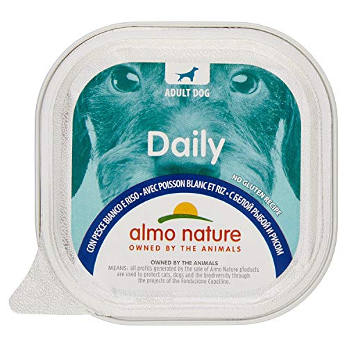 Almo Nature Daily Menü für Hunde in 100 g Futternapf, Weißfisch und Reis von almo nature