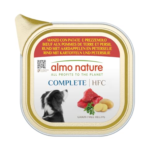 Almo Nature HFC Complete, Nassfutter für Erwachsene Hunde - Rindfleisch mit Kartoffeln und Petersilie - 1,65 kg (11 x 150 g) von almo nature