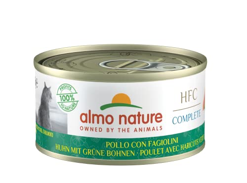 Almo Nature – HFC Complete – Huhn mit grünen Bohnen – Nassfutter für ausgewachsene Katzen, 24 Packungen à 70 g von almo nature