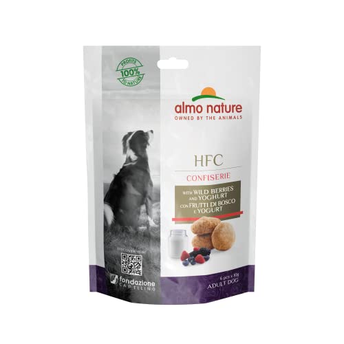 Almo Nature HFC Confiserie Snack für Erwachsene Hunde mit Wilden Beeren und Joghurt - Beutel 10 g. von almo nature
