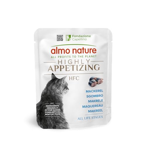 Almo Nature HFC Highly Appetizing - Makrele - Human-Grade, Monoprotein, Glutenfrei - 50g, 24er Pack von almo nature