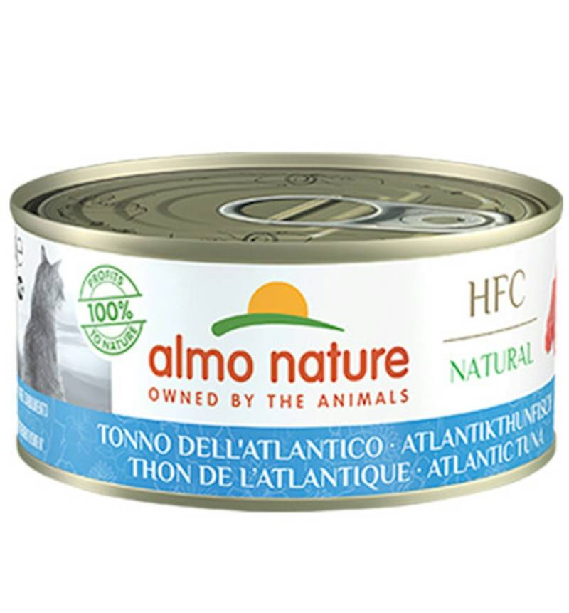 Almo Nature HFC Natural 150g Dose Katzennassfutter 24 x 150 Gramm Atlantikthunfisch