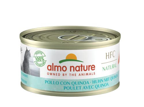 Almo Nature – HFC Natural – Huhn mit Quinoa – Nassfutter für ausgewachsene Katzen, 24 Packungen à 70 g von almo nature