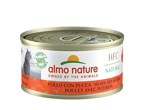 Almo Nature HFC Natural Katzenfutter nass -Huhn mit Kürbis 24er Pack (24 x 70g) von almo nature