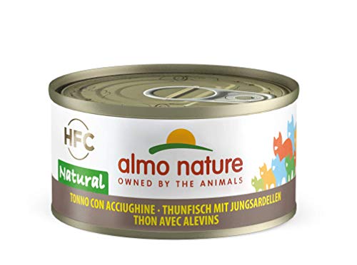 Almo Nature HFC Natural Katzenfutter nass -Thunfisch mit Jungsardellen 24er Pack (24 x 70g) von almo nature