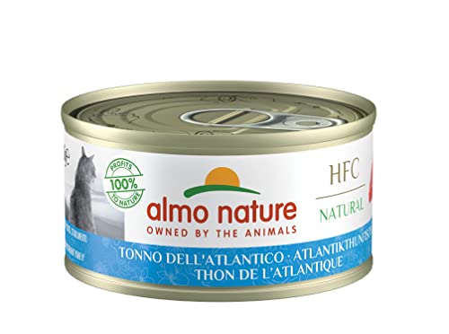 Almo Nature HFC Natural Katzenfutter nass -Atlantikthunfisch 24er Pack (24 x 70g) von almo nature