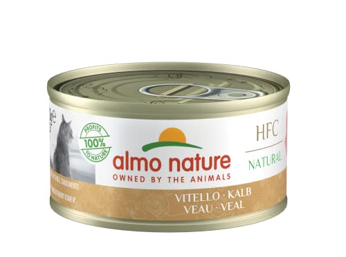 Almo Nature HFC Natural Katzenfutter nass - Kalb 24er Pack (24 x 70g) von almo nature