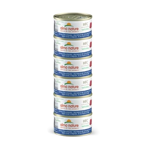 Almo Nature HFC Natural Nassfutter für Katzen - Thunfisch mit Muscheln - 420 g (6 x 70 g) von almo nature