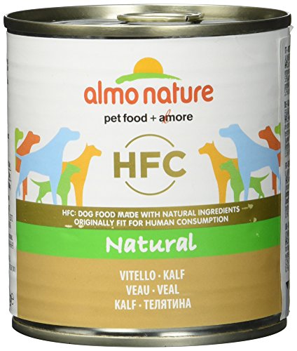 Almo Nature HFC Natural- Nassfutter für Hunde mit Kalb, 12er Pack (12 x 280 g) von almo nature