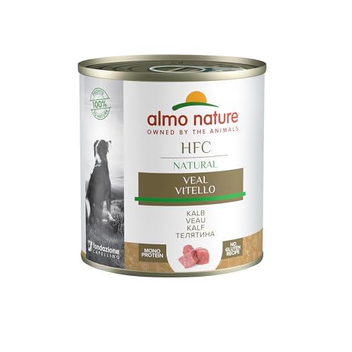 Almo Nature HFC Natural- Nassfutter für Hunde mit Kalb, 12er Pack (12 x 280 g) von almo nature