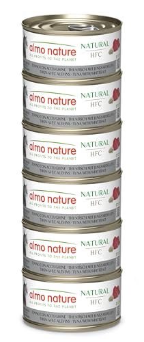 Almo Nature HFC Natural Nassfutter für Katzen, Thunfisch mit Sardellen, Vorratspackung, 108 Dosen x 70 g von almo nature