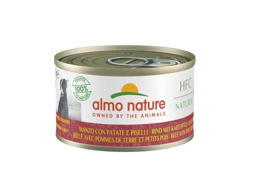 Almo Nature HFC Natural - Nassnahrung für Hunde mit Rind mit Kartoffeln und Erbsen ursprünglich Lebensmittelqualität und werden jetzt für Hundenahrung erwendet. von almo nature