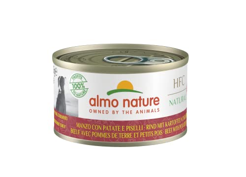 Almo Nature HFC Natural - Nassnahrung für Hunde mit Rind mit Kartoffeln und Erbsen ursprünglich Lebensmittelqualität und Werden jetzt für Hundenahrung erwendet. von almo nature