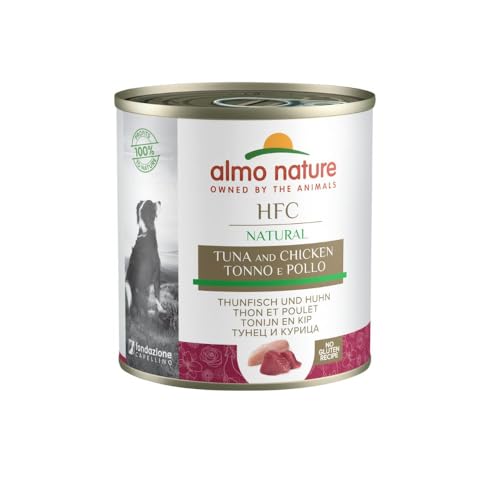 Almo Nature HFC Natural - Nassnahrung für Hunde mit Thunfisch und Huhn ursprünglich Lebensmittelqualität und Werden jetzt für Hundenahrung erwendet. von almo nature