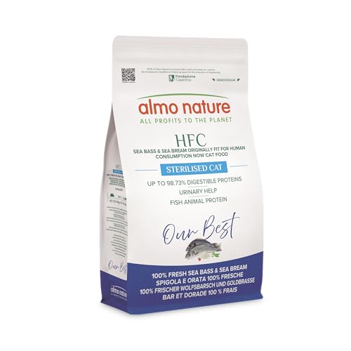 Almo Nature HFC Our Best - Adult Sterilized - Dry Food for Adult Cats - Fresh Sea Bass and Sea Bream - 1.2kg Almo Nature HFC Our Best - Adult Sterilized - Dry Food for Adult Cats - Fresh Sea Bass and Sea Bream - 1.2kg von almo nature
