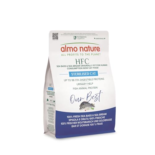 Almo Nature HFC Our Best - Adult Sterilized - Dry Food for Adult Cats - Fresh Sea Bass and Sea Bream - 300g von almo nature