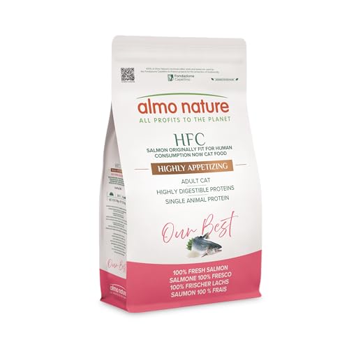 Almo Nature HFC Our Best - Highly Appetizing - Dry Food for Adult Cats - Fresh Salmon - 1.2kg von almo nature
