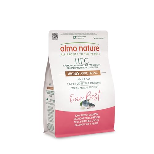 Almo Nature HFC Our Best - Highly Appetizing - Dry Food for Adult Cats - Fresh Salmon - 300g von almo nature