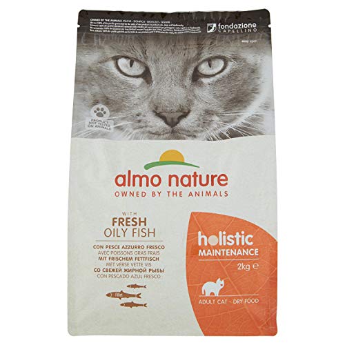 Almo Nature Holistic Adult Cat Maintenance mit Frischem Fettfisch- Trockenfutter für Katzen aller Rassen 2Kg von almo nature