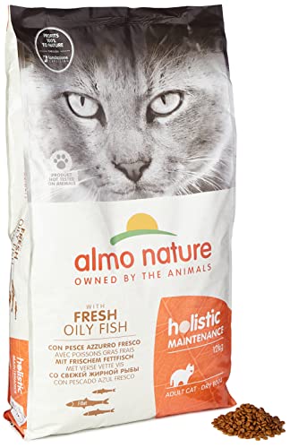 Almo Nature Holistic Adult Cat Maintenance mit Frischem Fettfisch und Reis - Trockenfutter für Katzen aller Rassen 12Kg von almo nature
