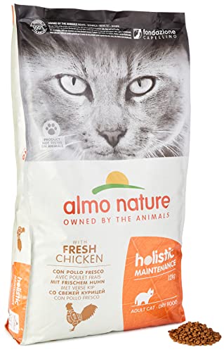 Almo Nature Holistic Adult Cat Maintenance mit Frischem Huhn und Reis - Trockenfutter für Katzen Aller Rassen 12Kg von almo nature