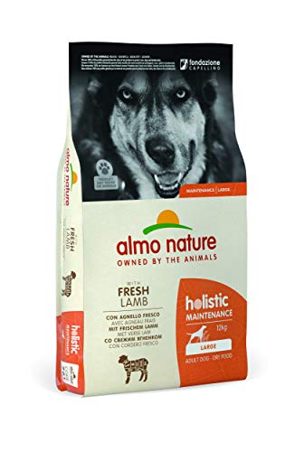 Almo Nature Holistic Adult Dog Maintenance Large - mit Frischem Lamm und Reis, Komplett Trockenfutter für ausgewachsene Hunde - grosser Rassen - 12kg von almo nature