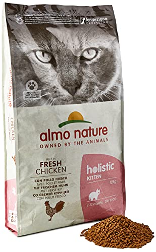 Almo Nature Holistic Kitten mit Huhn und Reis- Trockenfutter für Katzenjunge, aller Rassen 12kg von almo nature