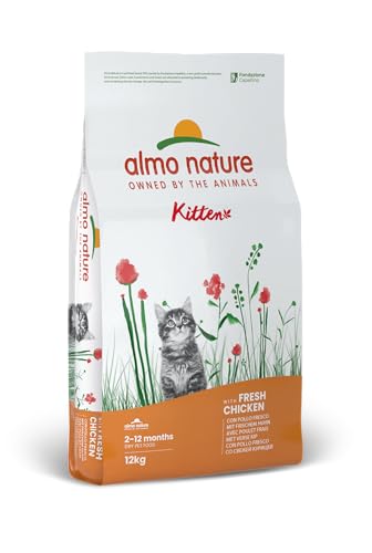 Almo Nature Holistic Kitten mit Huhn und Reis- Trockenfutter für Katzenjunge, Aller Rassen 12kg von almo nature
