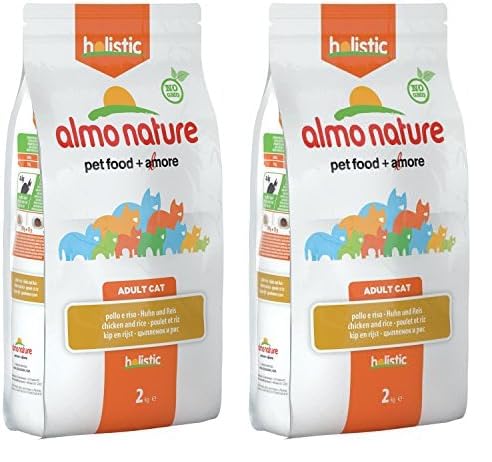 Almo Nature Holistic Maintenance Trockenfutter für Katzen mit frischem Huhn 2Kg (Packung mit 2) von almo nature