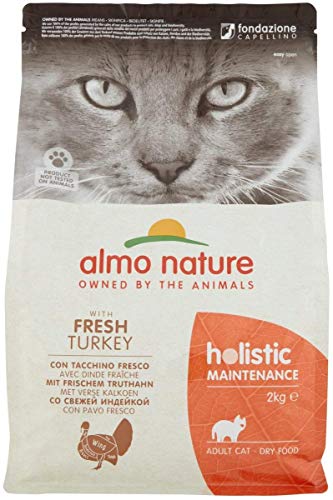 Almo Nature Holistic Adult Cat Maintenance mit Frischem Truthahn und Reis Trockenfutter für Katzen aller Rassen 2Kg von almo nature