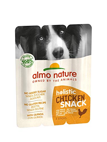 Almo Nature Holistic Snack, Snack für Erwachsene Hunde mit Huhn - Packung mit 600 g (20 x 30 g) von almo nature