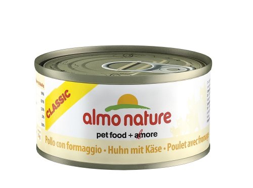 Almo Nature Huhn & Käse 70g Katzenfutter, 24er Pack von almo nature
