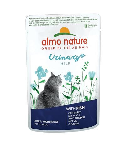 Almo Nature Functional Urinary Help Katzenfutter, Nassfutter für ausgewachsene Katzen mit Fisch. 30er Pack (30 x 70g) von almo nature