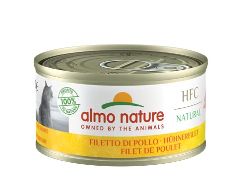 Almo Nature HFC Natural Katzenfutter nass -Hühnerfilet 24er Pack (24 x 70g) von almo nature