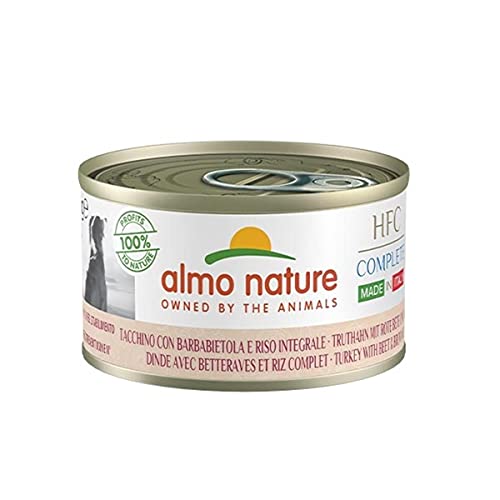 Almo Nature Made in Italy für Hunde – HFC komplett mit gedämpftem Truthahn, Rote Beete und Vollkornreis, 95 g von almo nature