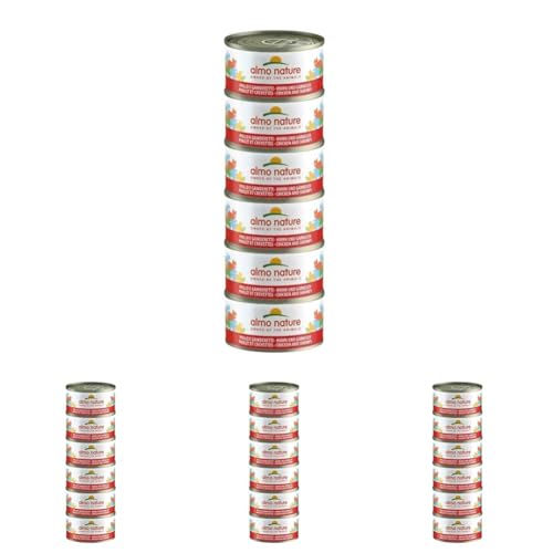 Almo Nature Megapack Katzenfutter nass - Huhn und Garnelen - 24er Pack (6x70g) von almo nature