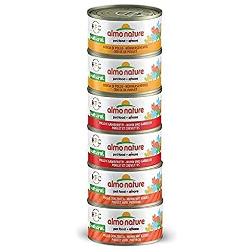 Almo Nature Megapack Katzenfutter nass - Sorten mit Huhn 6er Pack (6x70g) von almo nature