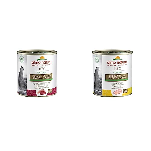 Classic Katzenfutter Thunfisch und Huhn -12 X 280 g & Classic Katzenfutter Hühnerfilet (12 x 280 g) von almo nature