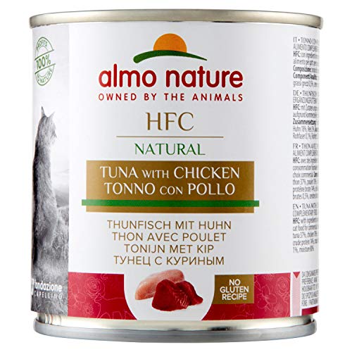 Almo Nature HFC Natural- Nassfutter für Hunde - mit Thunfisch und Huhn, 12er Pack (12 x 290 g) von almo nature