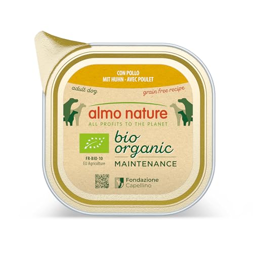 almo nature Bio Organic Maintenance Alleinfuttermittel für Hunde mit Huhn, 100 g. (Verpackung kann abweichen) von almo nature
