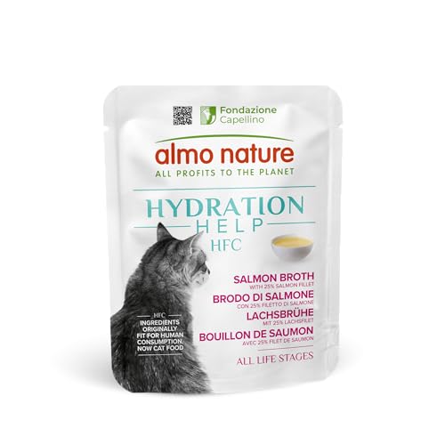 almo nature HFC Hydration Help, Nassfutter für Katzen – Lachsbrühe und Lachsfilet – Human-Grade, glutenfrei, Monoprotein, 50 g, 24 Stück, 1,2 kg almo nature HFC Hydration Help, Nassfutter für Katzen – Lachsbrühe und Lachsfilet – Human-Grade, glutenfrei, Monoprotein, 50 g, 24 Stück, 1,2 kg von almo nature