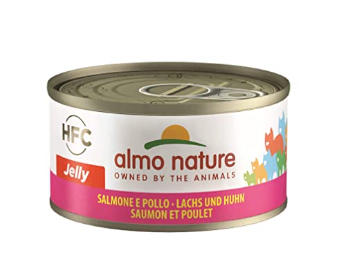 almo nature HFC Jelly Katzenfutter nass -Lachs und Huhn 24er Pack (24 x 70g) von almo nature