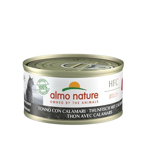 Almo Nature HFC Jelly Katzenfutter nass -Thunfisch mit Calamaris 24er Pack (24 x 70g) von almo nature