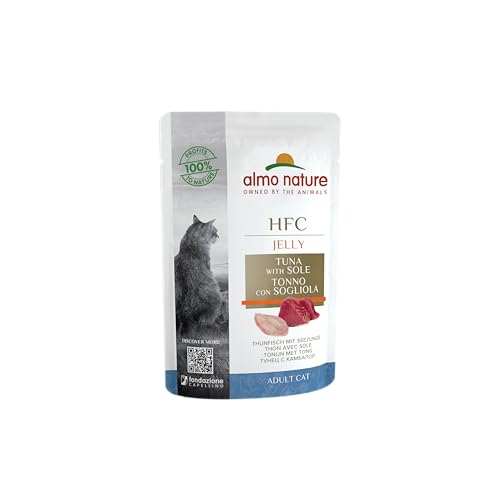 Almo Nature HFC Jelly Thunfisch Und Seezunge Katzennassfutter 24er Pack (24 x 55 g) von almo nature