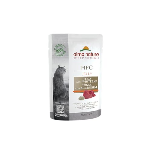 Almo Nature HFC Jelly Thunfisch Mit Jungsardellen Katzennassfutter 24er Pack (24 x 55 g) von almo nature