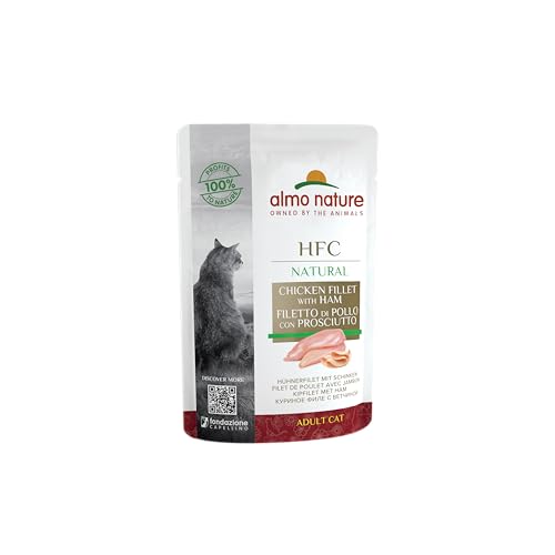 almo nature HFC Natural Hühnerfilet mit Schinken, 24er Pack (24 x 55 g) von almo nature