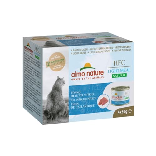almo nature HFC Natural Light Meal - Atlantischer Thunfisch - Nassfutter für Erwachsene Katzen - 4 Dosen à 50 g von almo nature