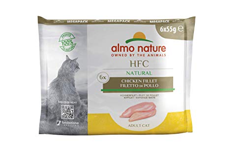 Almo Nature HFC Natural Megapack Katzenfutter nass - Hühnerfilet 6er Pack (6 x 55g) von almo nature