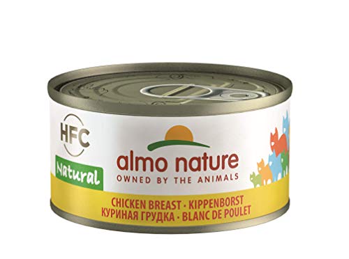 Almo Nature HFC Natural Katzenfutter nass -Hühnerbrust 24er Pack (24 x 70g) von almo nature