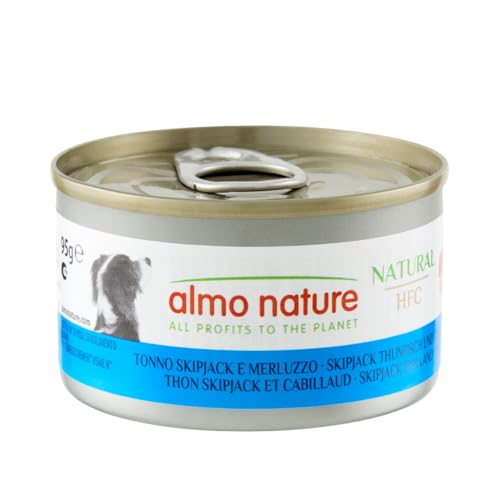 almo nature HFC Natural -Nassnahrung für Hunde mit Skip Jack Thunfisch + Kabeljau ursprünglich Lebensmittelqualität und Werden jetzt für Hundenahrung erwendet. von almo nature